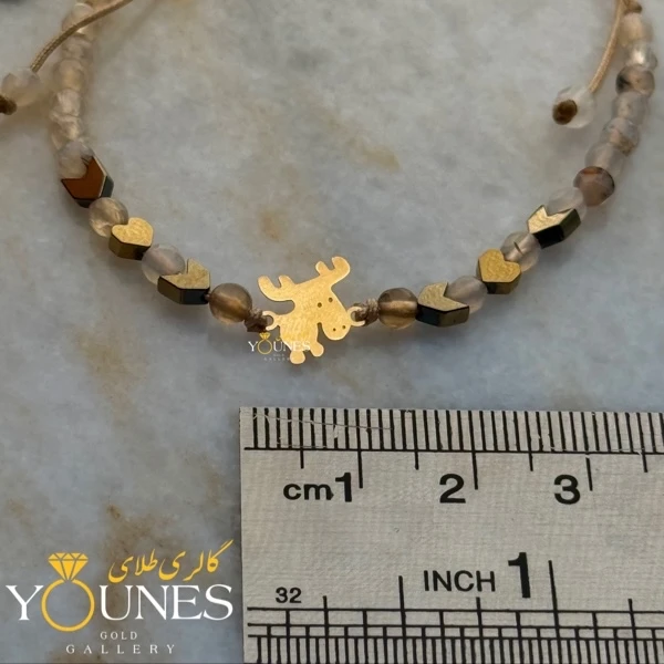 دستبند گوزن طلا لیزری